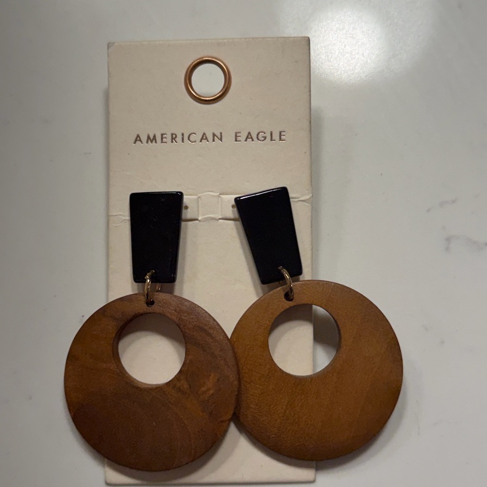 American Eagle Outfitters Black and Brown Earrings
